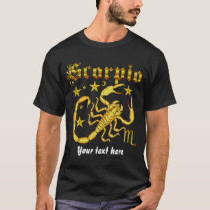 Skorpion-Tierkreis alle Männer redet dunkles T-Shirt