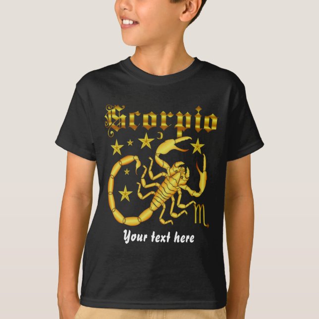 Skorpion-Tierkreis scherzt alle Arten dunkles T-Shirt (Vorderseite)