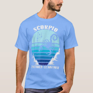 Skorpion Tierkreiszeichen Retro Sternennacht T-Shirt