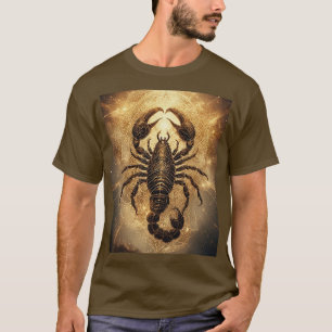 Skorpion über ein detailliertes Golden Astral Mand T-Shirt