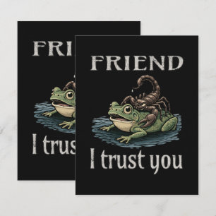 Skorpion und Frosch - Freund, ich vertraue dir Dankeskarte