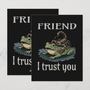Skorpion und Frosch - Freund, ich vertraue dir Feiertagskarte