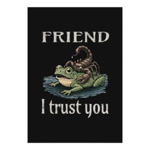Skorpion und Frosch - Freund, ich vertraue dir Fotodruck