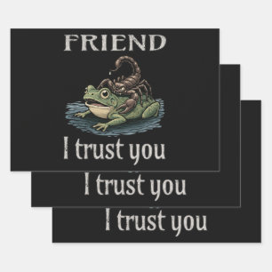 Skorpion und Frosch - Freund, ich vertraue dir Geschenkpapier Set