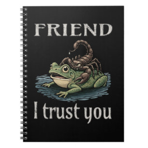 Skorpion und Frosch - Freund, ich vertraue dir Notizblock