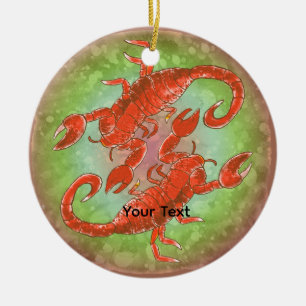 Skorpion Yin Yang Keramik Ornament