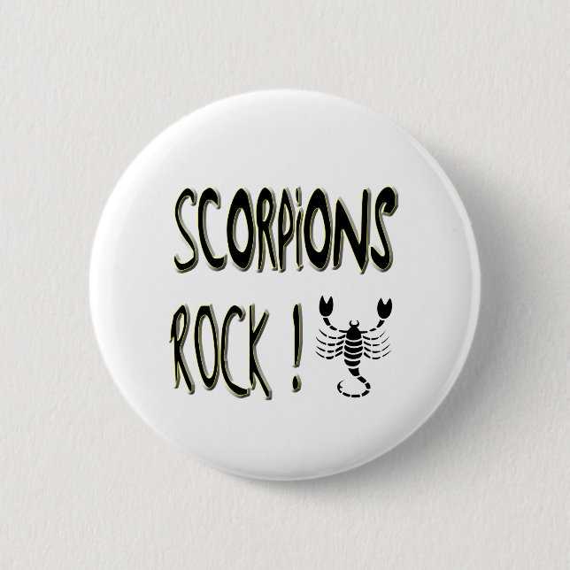 Skorpions-Felsen! Knopf Button (Vorderseite)