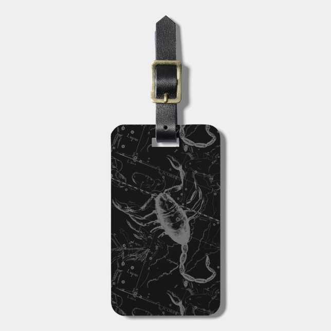 Skorpions-Konstellation durch Hevelius 1690 Gepäckanhänger (Vorderseite vertikal)