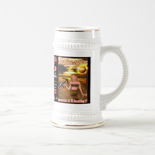 Skorpions-Schützespitze großer Stein Bierglas (Rechts)