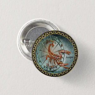 Skorpions-Tierkreis-Astrologieentwurf Button