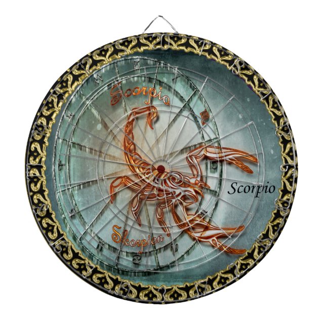 Skorpions-Tierkreis-Astrologieentwurf Dartscheibe (vorne)