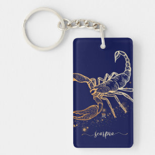 Skorpions-Tierkreis-Marine-Blau-u. Schlüsselanhänger