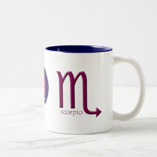 Skorpions-Tierkreis-Symbol-Tasse Zweifarbige Tasse
