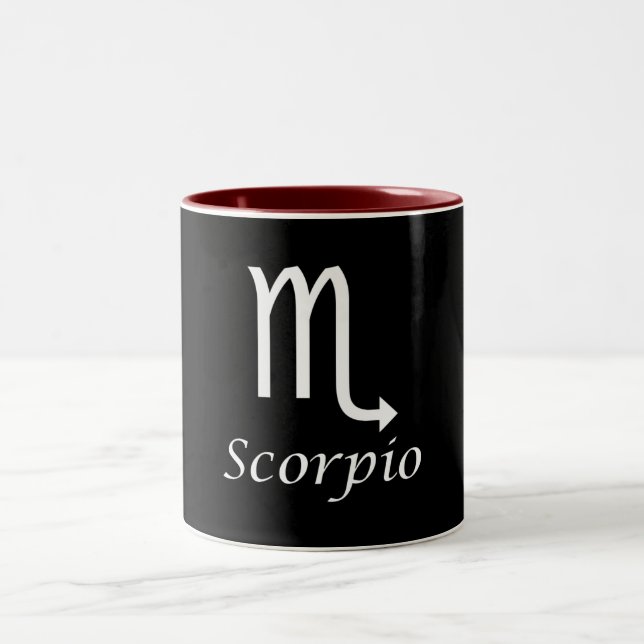 ` Skorpions-' Tierkreis-Zeichen Zweifarbige Tasse (Mittel)