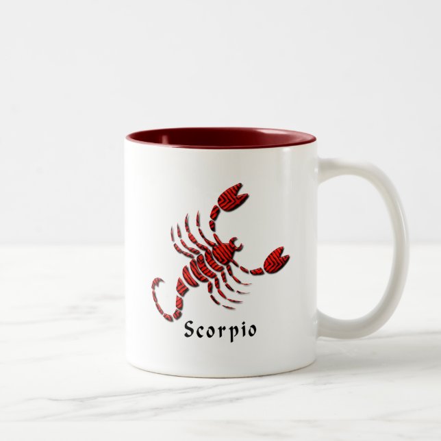 Skorpions-Zeichen-Kaffee-Tasse Zweifarbige Tasse (Rechts)