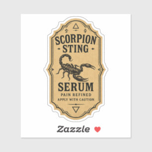Skorpionstich-Serum - Halloween-Apotheker-Etikett Aufkleber