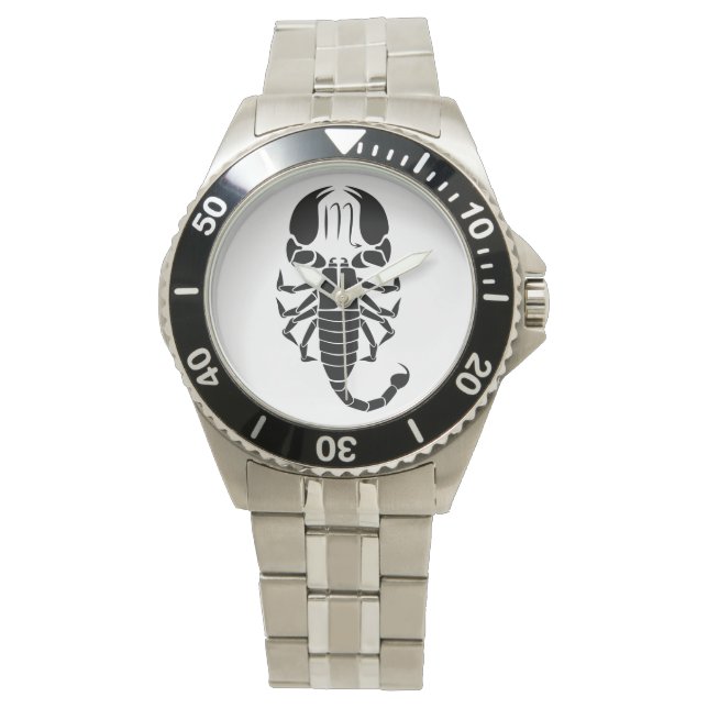 Skorpioskorpion Astrologie zodiaktisches Horoskop Armbanduhr (Vorderseite)