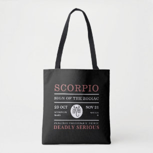Skorpiozeichen des Zodiaks, astrologisch Tasche