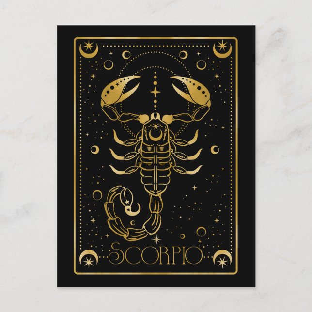 Skorpiozodiaksymbol Postkarte (Vorderseite)