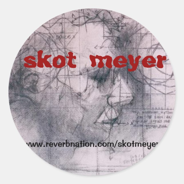 Skot Meyer Runder Aufkleber (Vorderseite)