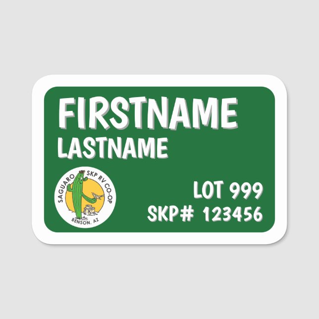 SKP Saguaro Nom de la coopérative Badge (Devant)