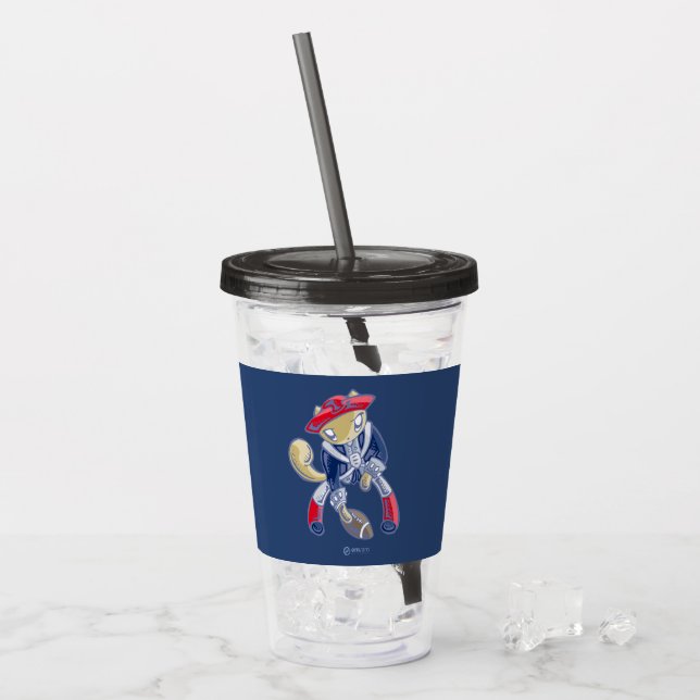 Skribbles: Gehen Patrioten Acryltrinkbecher (Vorderseite Ice)