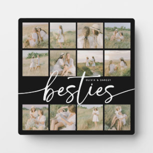 Skript-Bestenfreundinnen-Fotocollage personalisier Fotoplatte