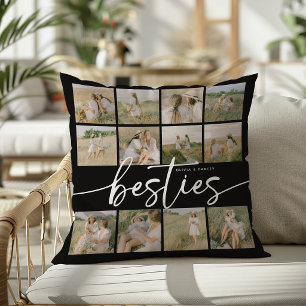Skript-Bestenfreundinnen-Fotocollage personalisier Kissen