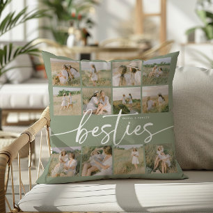 Skript-Bestenfreundinnen-Fotocollage personalisier Kissen