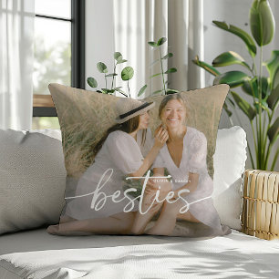 Skript Besties 2x Foto personalisiert Kissen