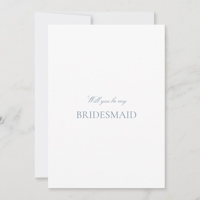 Skript Blue & White Bridesmaid Vorschlagskarte Save The Date (Vorderseite)