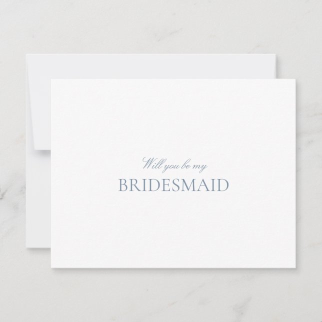 Skript Blue & White Bridesmaid Vorschlagskarte Save The Date (Vorderseite)