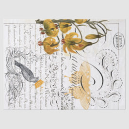 Skript-Digital-Collage Decoupage Seidenpapier