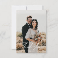 Skript Einfaches Foto Hochzeit Vielen Dank Karte W