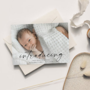 Skript Einführungs-Babysfoto Dankeskarte