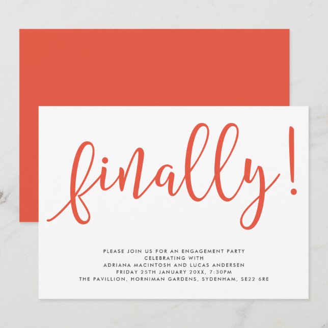 Skript Endlich bearbeitbare Farbverstärkungspartei Einladung (Vorne/Hinten)