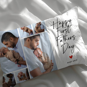 Skript Erstes Vatertags-Fotocollage-Geschenk Lendenkissen