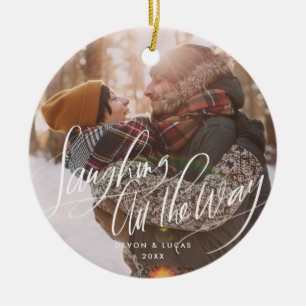 Skript-Feiertags-Verzierung vollständig lachen Keramik Ornament