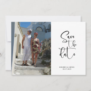 Skript Foto Minimalist Hochzeitsankündigung Save The Date