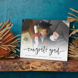 Skript-Foto Overlay-Glückwunsch Grad 2025-Abschlus Fotoplatte