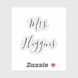 Skript für das Hochzeitsstichtag Aufkleber