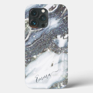 Skript für den Silver Glitzer individuelle Name Case-Mate iPhone Hülle