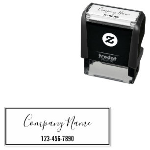 Skript für Geschäftsnamen und Telefonnummern Permastempel