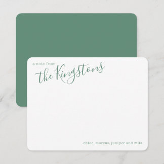 Skript für Junior-Familiennamen Mitteilungskarte