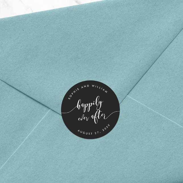 Skript glücklicherweise je nach bearbeitbarer Farb Runder Aufkleber (Von Creator hochgeladen)