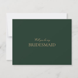 Skript Gold Forest Green Bridesmaid Vorschlagskart Save The Date