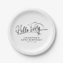 Skript Hallo Vierzig Minimalistischer 40. Geburtst
