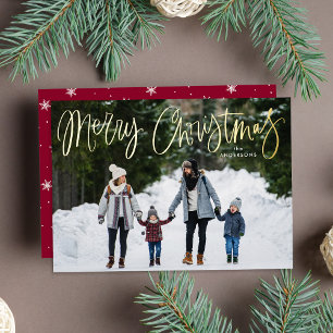 Skript-Kranberry-Weihnachtsgruß-Foto lustig Folien Feiertagskarte
