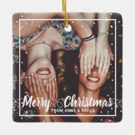 Skript mit Herz-Foto Red Keepake Keramikornament