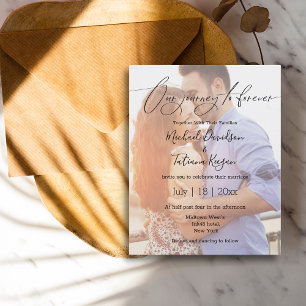 Skript mit Launen, überlagertes Foto Hochzeitseinl